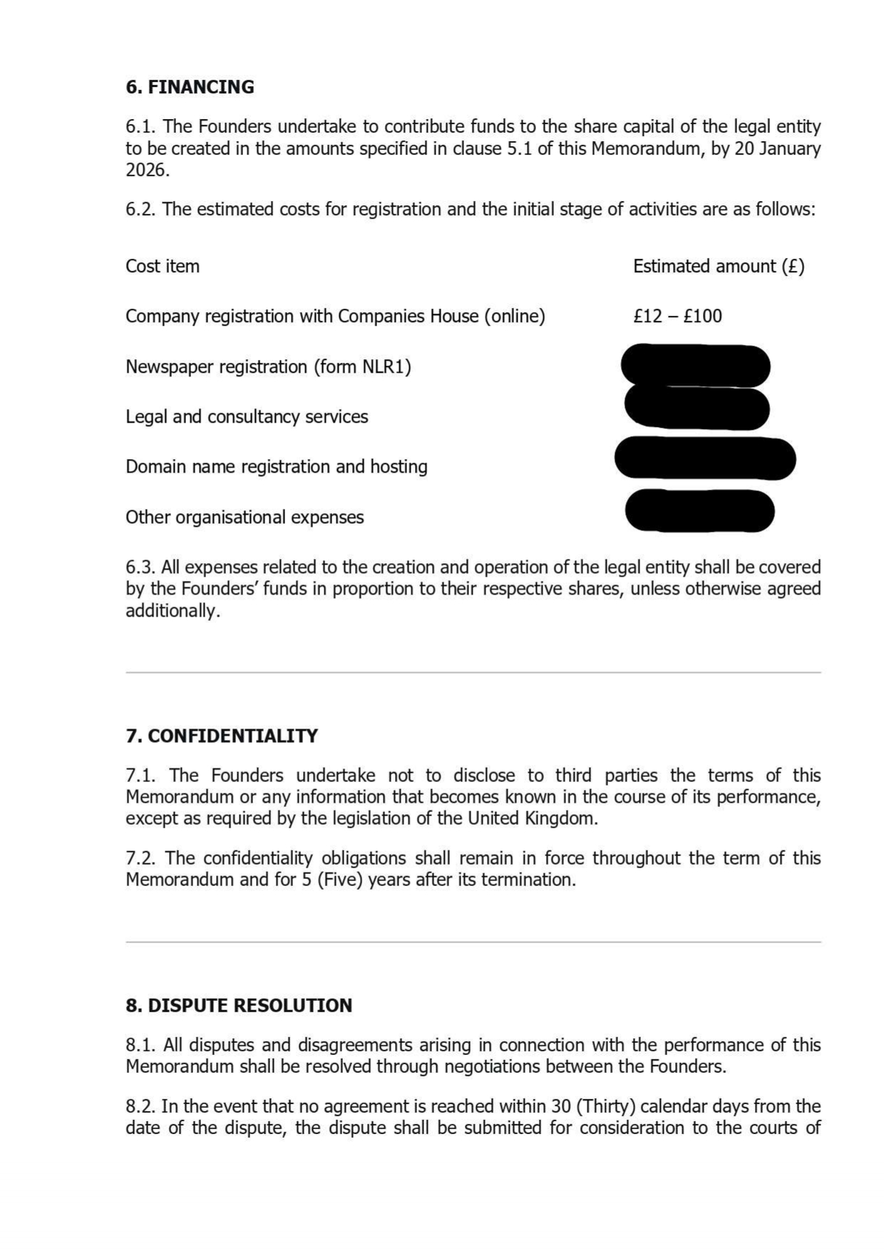 Memorandum of intension 4