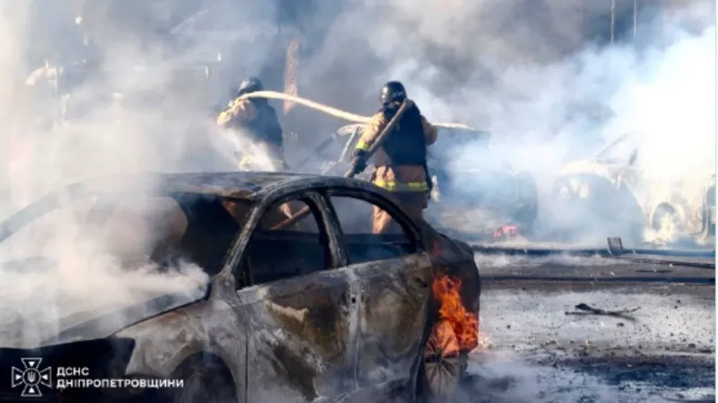 Five Killed as Russian Drone Hits Shopping Centre in Central Ukraine