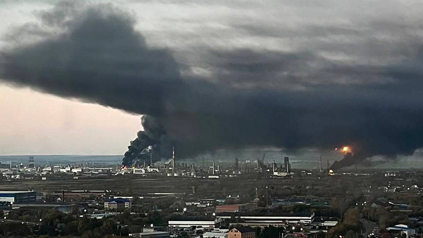 Kyiv Launches Major Drone Barrage as Refineries Burn